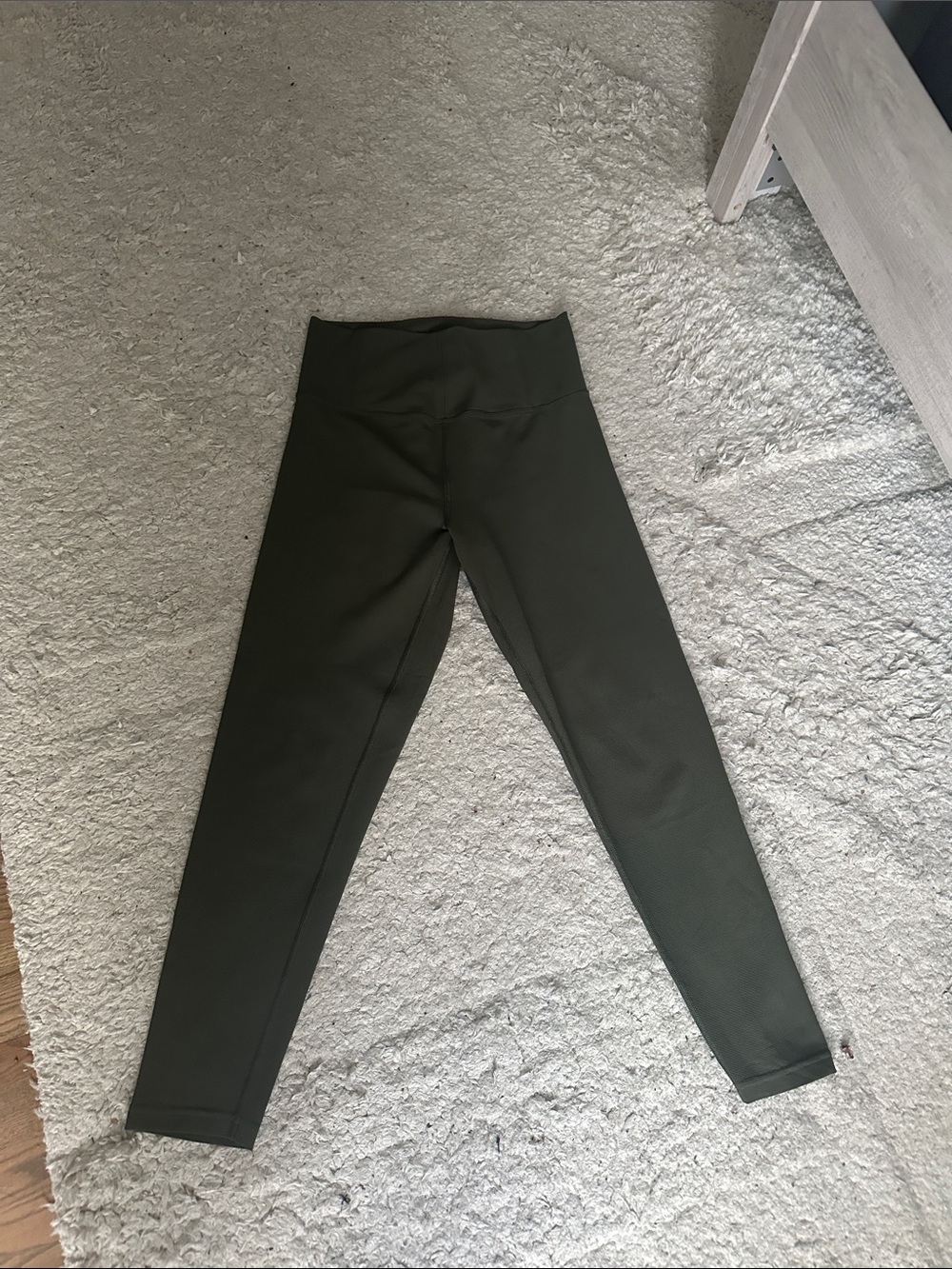Aerie Goals Ribbed Olive Green Leggings